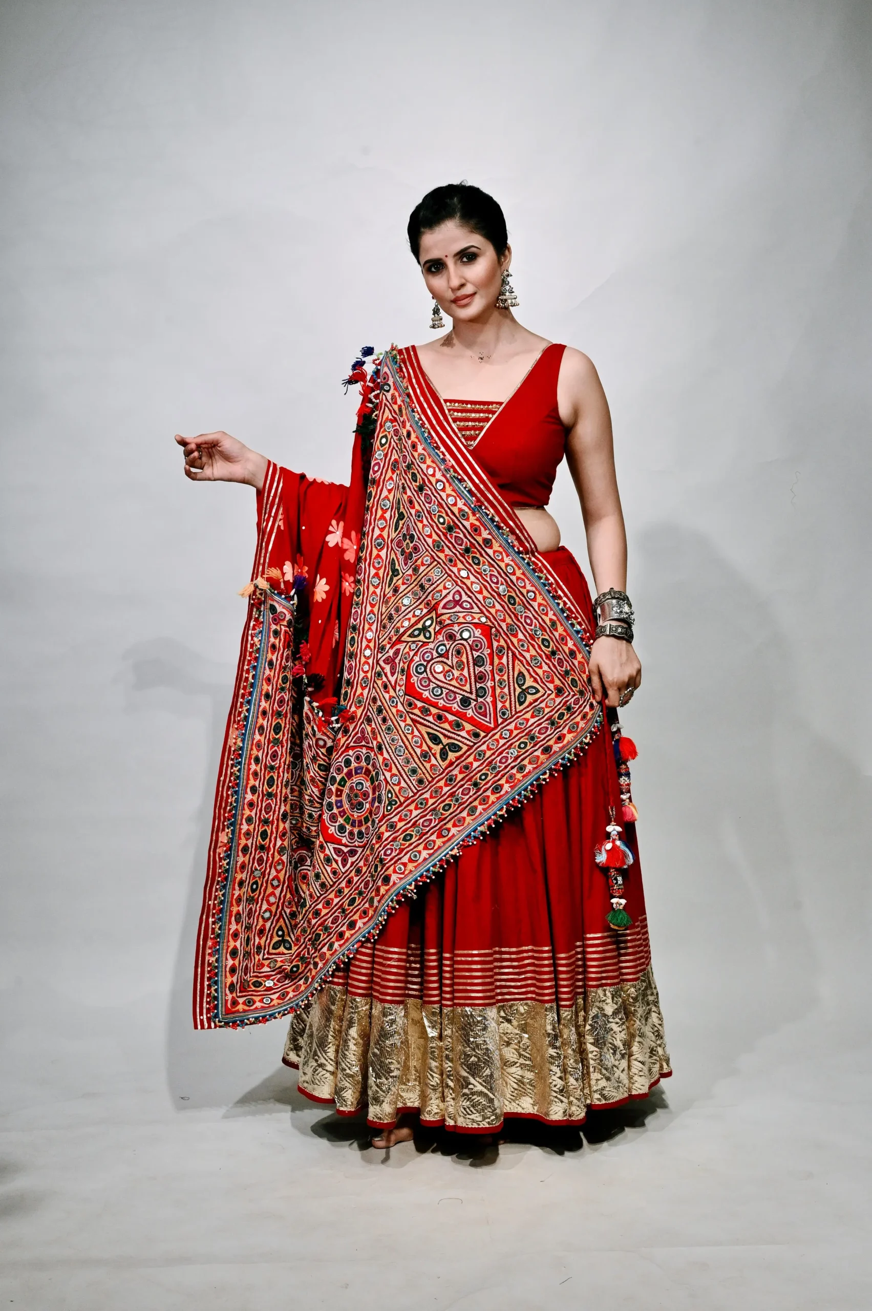 Traditional Maroon Chaniya Choli